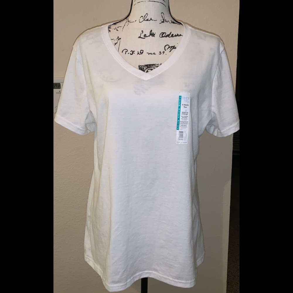 White V-neck